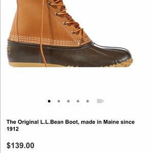 LL Bean boots.  7.  Nearly new.